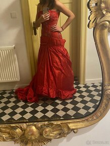 Nové společenské dlouhé hedvábné šaty maturitní ples - 8
