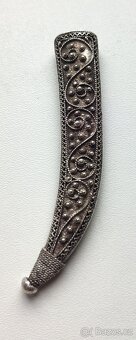 Starožitný stříbrný otvírák na dopisy , nůž, dýka AG 900 - 8