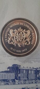 PAMĚTNÍ LIST POSLEDNÍ JÍZDA ORIENT EXPRESU 1977+CERTIFIKÁT J - 8