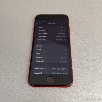 iPhone SE 2020 64GB red, pěkný stav, 12 měsíců záruka - 8