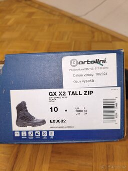 Outdoorové boty Bates GX X2 TALL ZIP vel. 43 - nové - 8