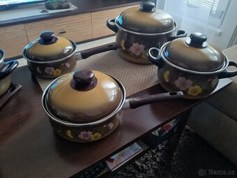 SMALTOVANE RETRO HRNCE-VELKA SADA - 8
