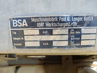 BSA Fekální přívěs / Cisterna / Nádrž na vodu 6000l - 8