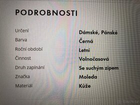 Kožené tenisky na suchý zip vel. 41 Prestige černé - 8