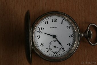 Historické starožitné stříbrné, tulové kapesní hodinky - 8
