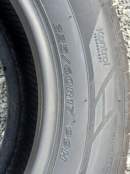 Nejeté letní pneu Hankook 225/60/17 vzorek 8mm - 8