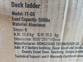 Hliníkové dokovací schůdky, 6 stupňů - 8
