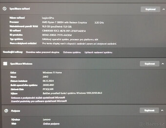 Herní notebook Lenovo Legion 5 Pro 16ACH6H, TOP Stav+BONUS - 8