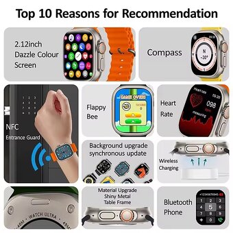 CHYTRÉ HODINKY STYL APPLE WATCH ULTRA - NOVÉ - 8