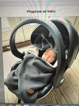 Zavinovačka do autosedačky VOKSI Baby Wrap Dark Grey Star - 8