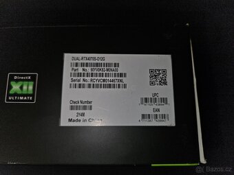 Prodám grafickou kartu ASUS DUAL GeForce RTX 4070 SUPER O12G - 8