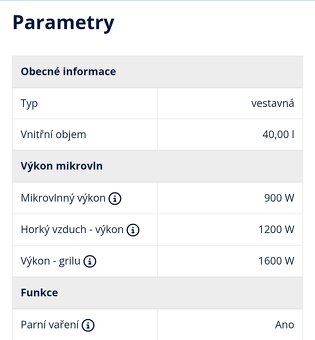 Vestavná mikrovlnná multifunkční trouba Whirlpool - 8