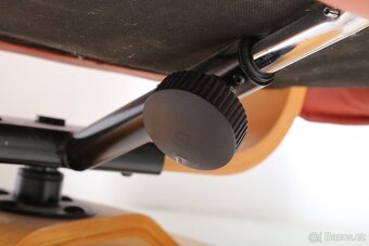 858 Křeslo polohovací, kožené s podnožkou - 8