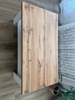 Konferenční stolek MARKSKEL 60×110 bílá/div. přírodní dub - 8