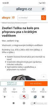 Cyklobrašna , košík na kolo ZOOFARI - 8