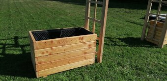 Zahradní pergola rovná s mříží z Modřínu - 8