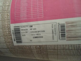 Krémový hnědý kusový koberec - 133 x 190 - 8