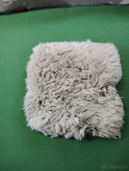 Podsedák z pravé ovčí kůže 40x40 cm-šedý (sada 4 ks) - 8