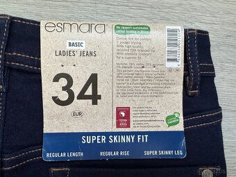 NOVÉ Dámské džíny Super Skinny Fit, vel. 34 - 8
