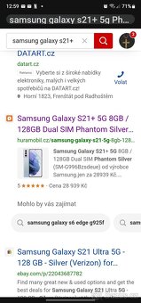 Samsung Galaxy S21+8GB/128GB=5G Phantom Silver - 8