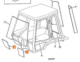 Skla na JCB Kabina P12 - 8