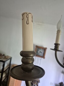 zámecký vlámský mosazný lustr- funkční - 8