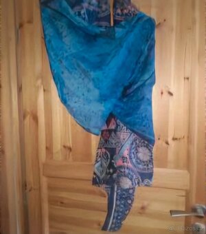 Desigual nový dámský značkový šátek šála modrý s mandaly - 8