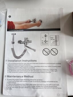 Nástěnná kuchyňská baterie SUS304 se sprškou - 8