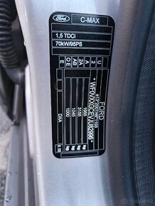 Ford C-MAX 1.5 TDCi 70kw Trend jen 86 tkm 8/2018 - 8