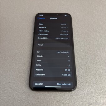 iPhone X 64GB, pěkný stav, 12 měsíců záruka - 8