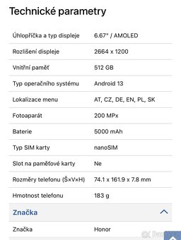 HONOR 90 12GB/512GB TOP STAV, V ZÁRUCE - 8