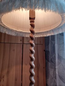 Retro designová dřevěná lampa - 8