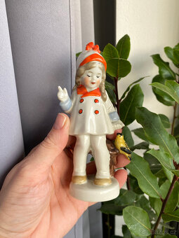Porcelánová soška Holčička, 14 cm, Fasold & Stauch - 8