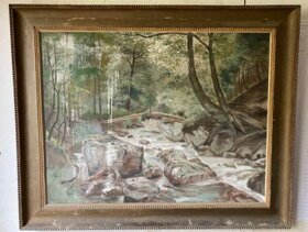 Prodám obraz autor neznámí rozměr 49 x 35 cm - 8