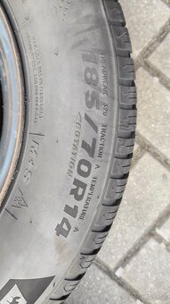185/70 r14 zimní, letní - 2x 6,5 a 2x 6mm.Opel Corsa kola. - 8