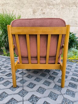 Retro dřevěné křeslo TON - Brusel 70. léta - 8