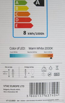 LED retro žárovka nová - VELKÁ - 8