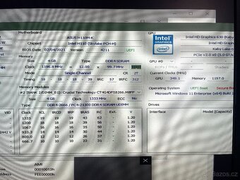 Rychlá a nevyužívaná deska ASUS H110M-K+i3-7320+4GB - 8