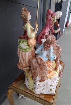 Starožitná porcelánová lampa Capodimonte - 8