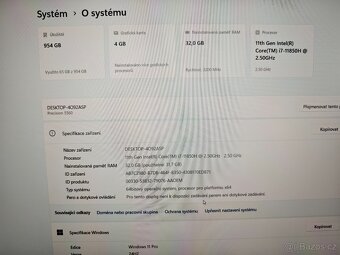 Dell Precision 5560 i7-11850H 32GB 1TB Nvidia T1200 4GB - 8