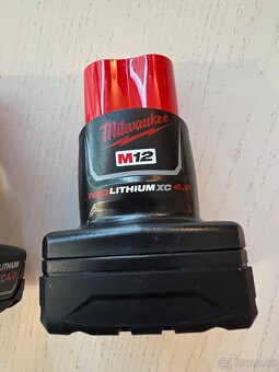 Milwaukee M12 HC Red- Lithium 4.0AH Nově Batteries Na Prode - 8
