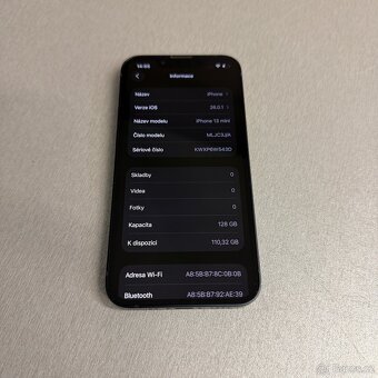 iPhone 13 mini 128GB černý, bez škrábance, záruka - 8