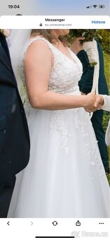 Svatební šaty s perličkami - 8