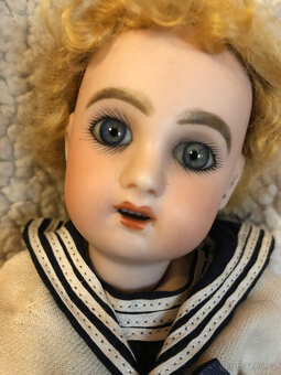 Rare Old Blue Baby, první forma Jumeau, průměr 1 1/27", cca - 8