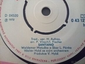 Karel Gott SP 8 ks, W.Matuška 7xSP, J.Laufer 3xSP - 8