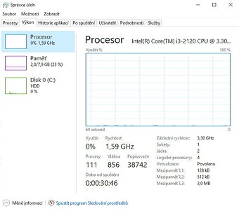 Kancelářské PC Fujitsu Esprimo E710 E90+ Intel i3 8GB RAM - 8