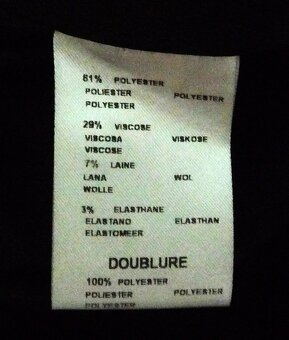 Kvalitní černý kabát/paleto, vel. L zn. 1-2-3 - 8