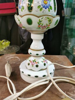Starožitná skleněná lampa. Stínidlo. - 8