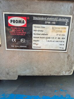 Elektrický závitořez PROMA ZPM-50. - 8