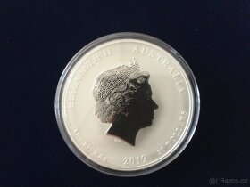 1 kg stříbrná barevná mince prase 2019 - originál - 8